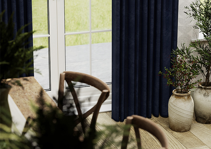 Faux Suede, Navy - Made to Measure Curtains - Image 5